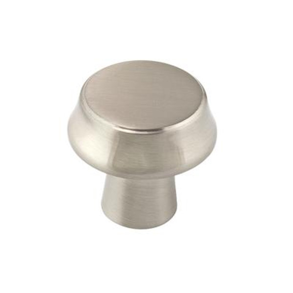 Classic Metal Knob - Brushed Nickel - 27 Mm Dia.