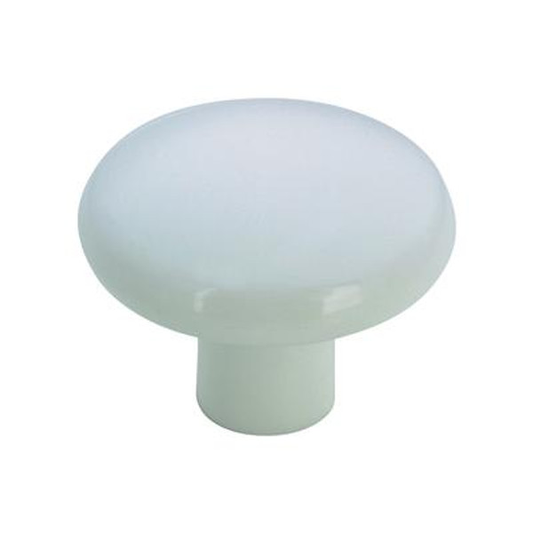 Classic Plastic Knob - White - 31;75 Mm Dia.