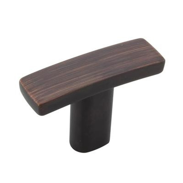 Contemporary Metal Knob - Brushed Oil-Rubbed Bronze - 38 Mm Dia.