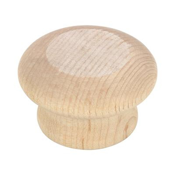 Classic Wood Knob - Unfinished Maple - 1 7/8 In Dia.