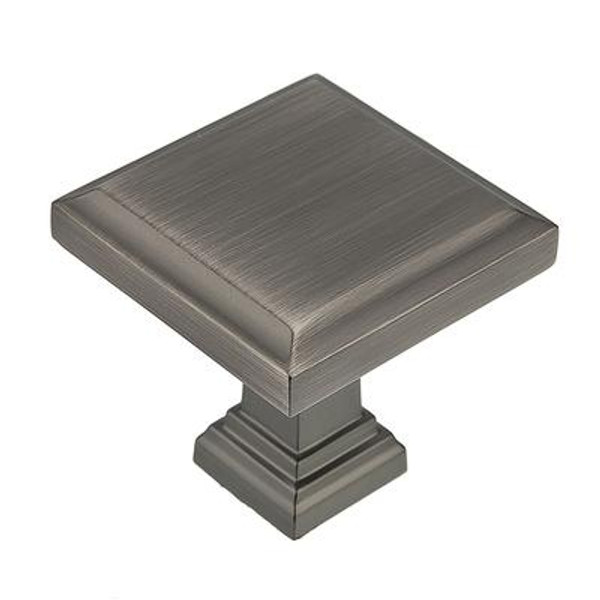 Transitional Metal Knob - Antique Nickel - 32x32 Mm Dia.