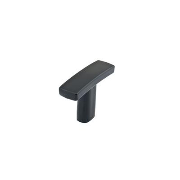 Contemporary Metal Knob - Matte Black - 38 Mm Dia.