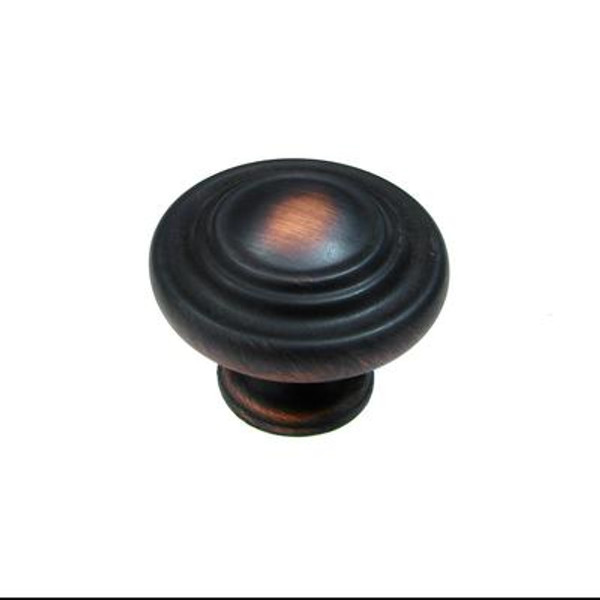 Classic Metal Knob - Brushed Oil-Rubbed Bronze - 34 Mm Dia.