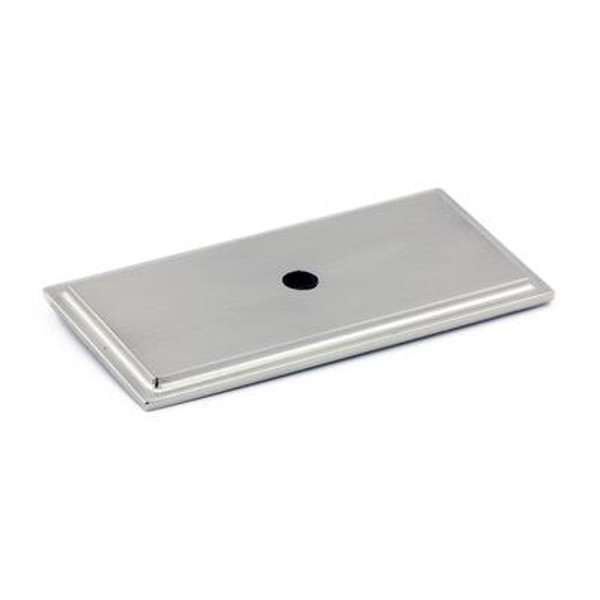 Contemporary Metal Back Plate - Brushed Nickel - 64x32 Mm C. To C.