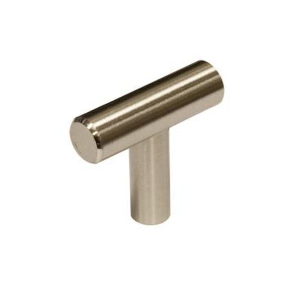 Contemporary Metal Knob - Brushed Nickel - 40 Mm Dia.