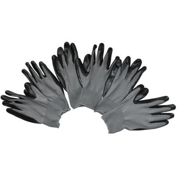 HDX 3-Pack Large Garden Gloves-Black
