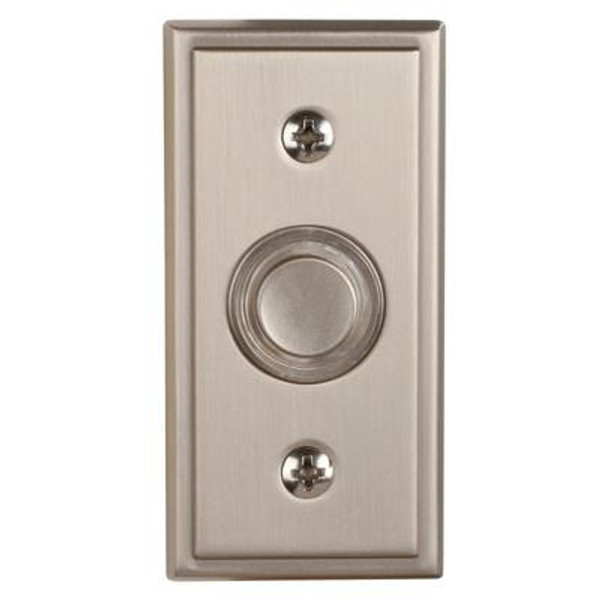 Wired Halo-Lighted Satin Nickel Finish Push Button