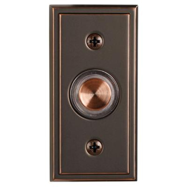 Wired Halo-Lighted Antique Copper Finish Push Button