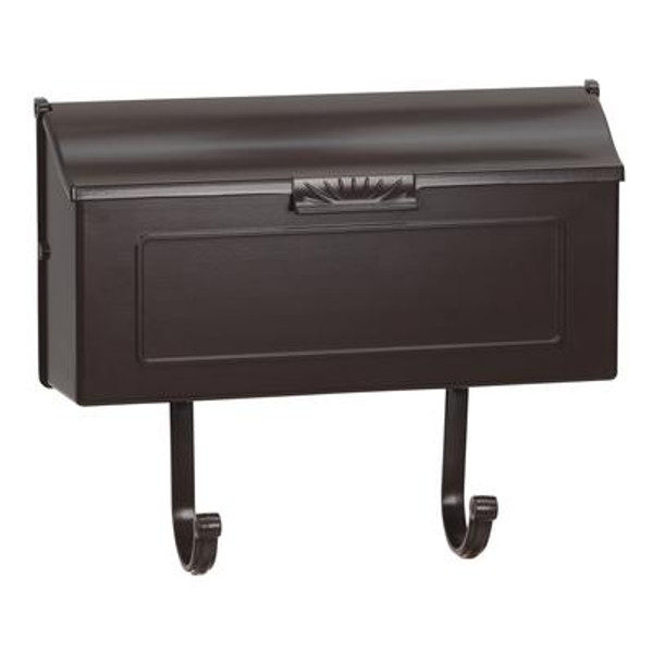 Classic Aluminum Wall Mount Mailbox; Mocha