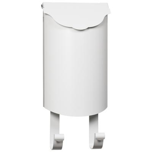 Antique Vertical Steel Mailbox; White