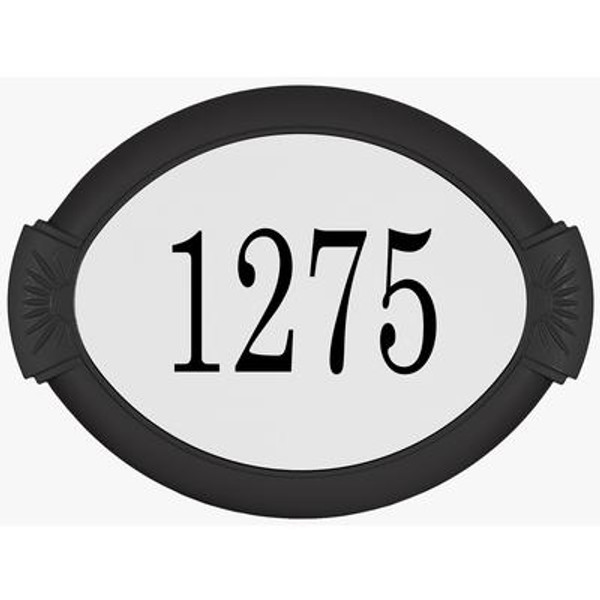 Classic Aluminum Address Plaque; Black