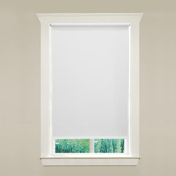 Hampton Bay 73 in x 78in 12mil White Vinyl Roller Shades