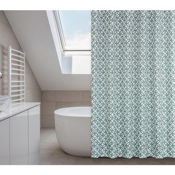 Madison 14 piece Shower Curtain Set (70x72) in Wedged Wood Blues