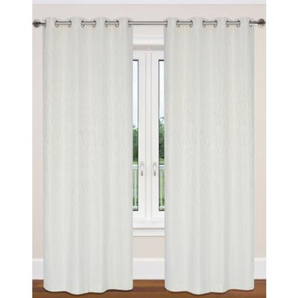 Delta grommet curtain pair 52x95''  in ivory