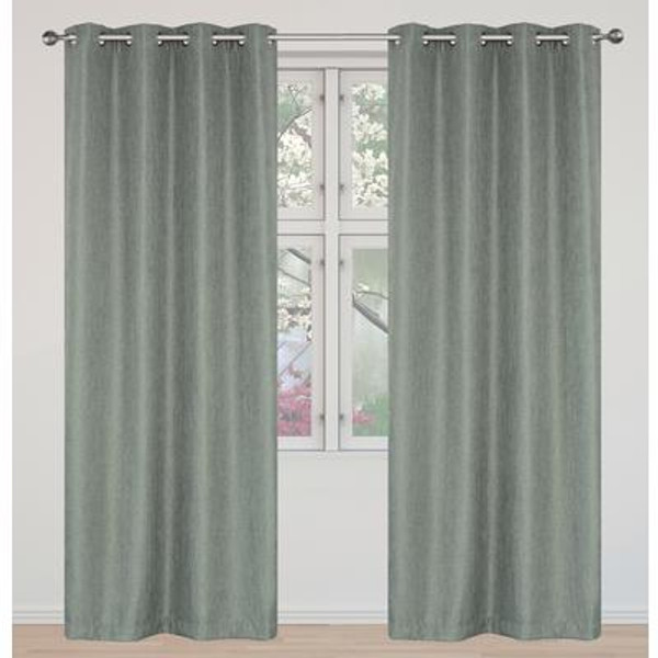 Light Reducing; Insulating 2-Piece Eclipse Grommet Curtain Panel Set 52&#148;x95&#148;; Silver Grey