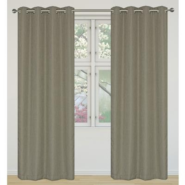 Light Reducing; Insulating 2-Piece Eclipse Grommet Curtain Panel Set 52&#148;x95&#148;; Mushroom