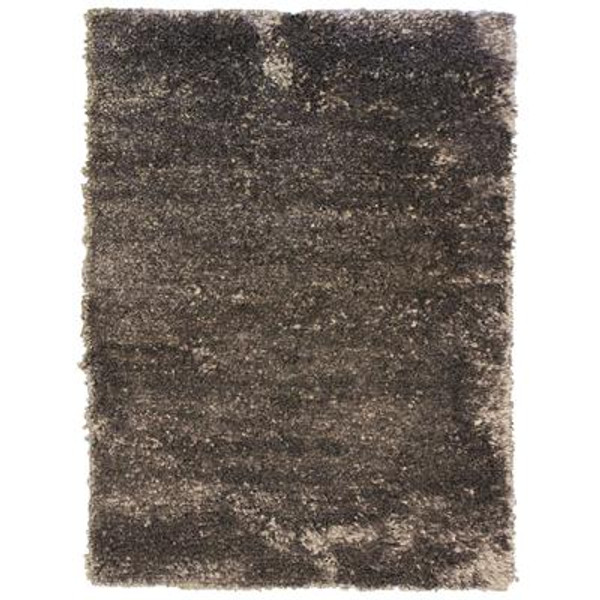 Charcoal Tulip Shag Area Rug 5 Feet x 7 Feet 6 Inches