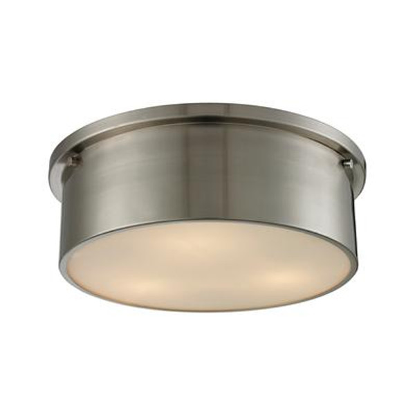 Simpson 3 Light Flushmount In Brushed Nickel