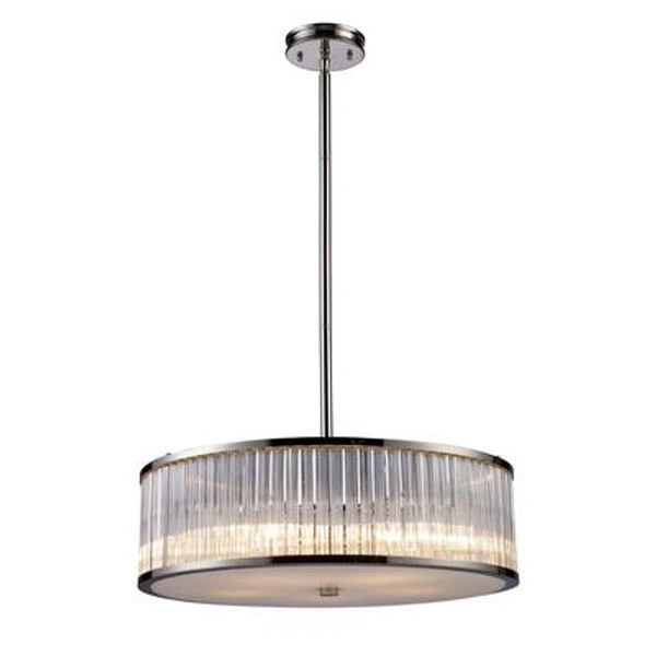 Braxton 5-Light Pendant In Polished Nickel