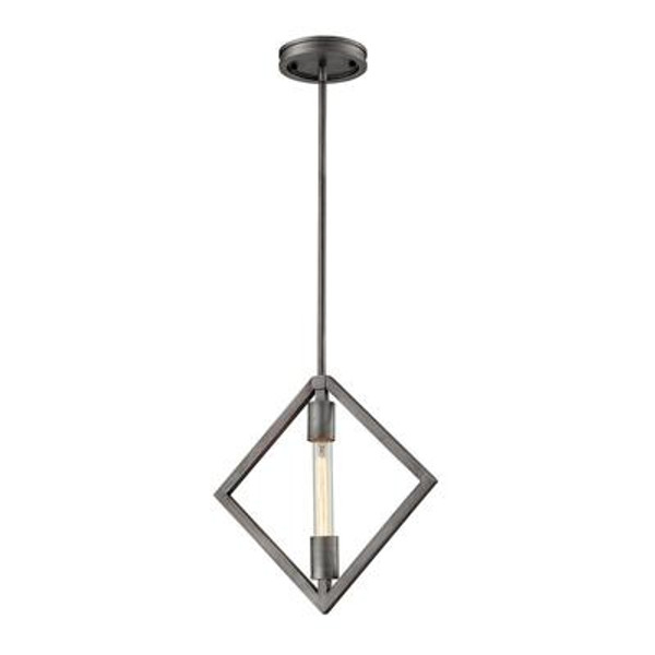 Laboratory 1 Light Pendant In Weathered Zinc