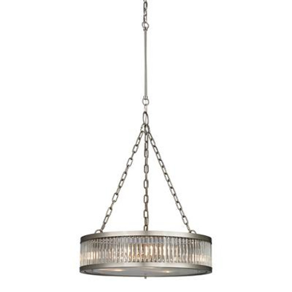 Linden Collection 3 Light Pendant In Brushed Nickel