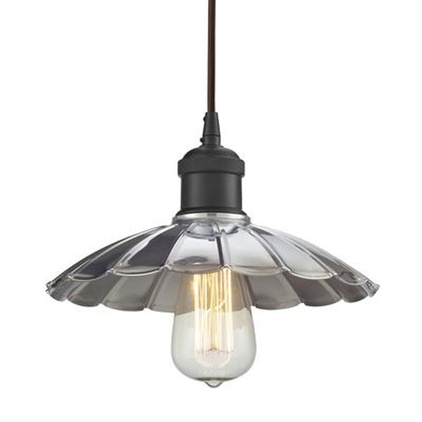 Corrine 1 Light Pendant In Oil Rubbed Bronze/Chrome