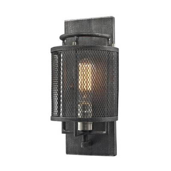 Slatington 1 Light Sconce In Silvered Graphite/Brushed Nickel