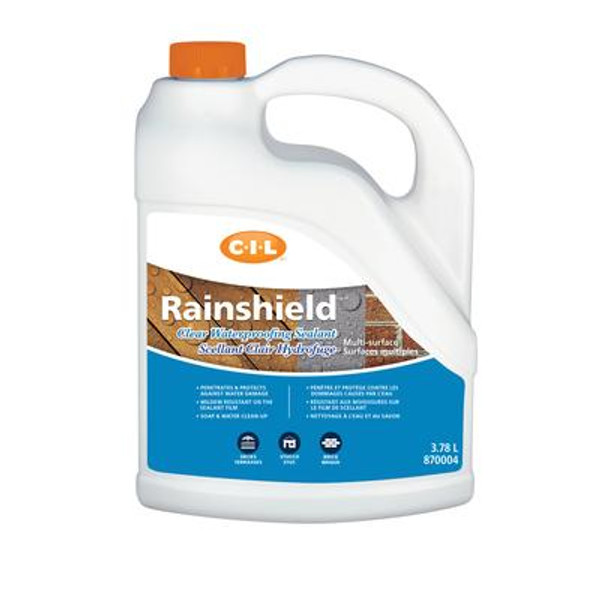 CIL Rainshield Waterproofing Clear Sealant Multi-Surface; 3.78 L