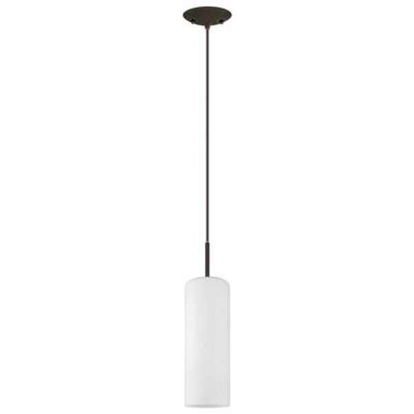 TROY 5 1L Suspension; Oil Rubbed Bronze Finish With Opal Frosted Glass
