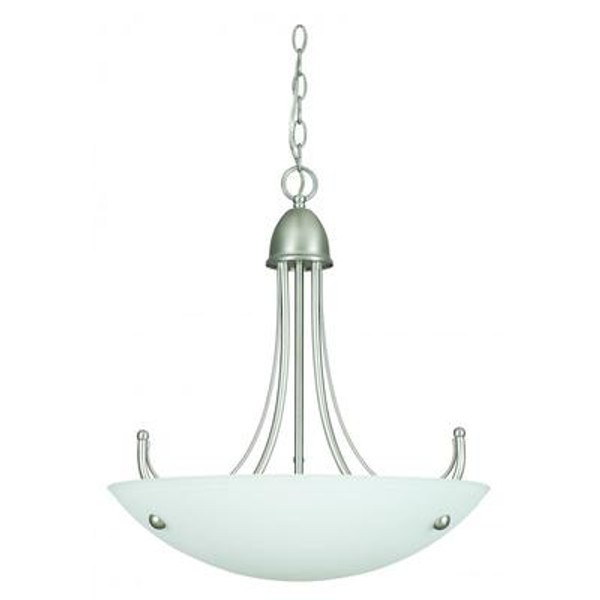 Atropolis 2 Light Ceiling Satin Nickel Compact Fluorescent Pendant