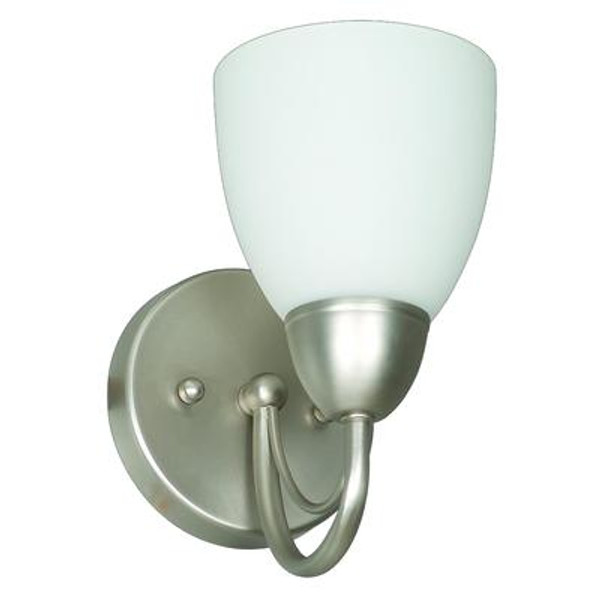 Atropolis 1 Light Wall Satin Nickel Incandescent Wall Sconce