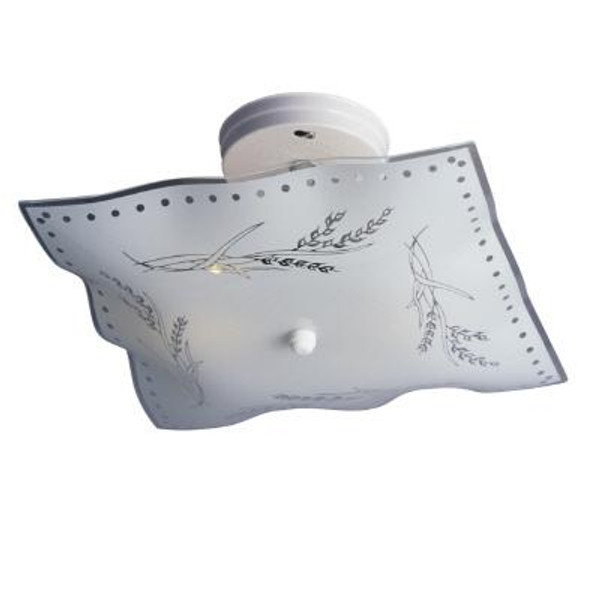 Ceiling Fixture With 12 In. Square Glass