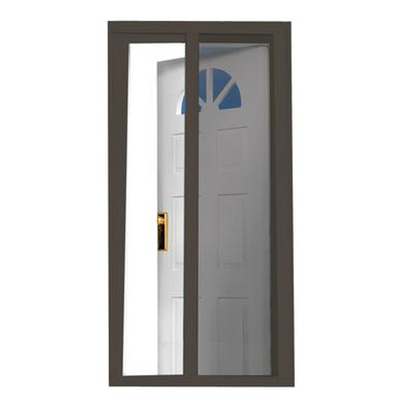 SeasonGuard Brown 97.5 Inch Retractable Screen Door Fits Doors 95 Inch to 96.5 Inch