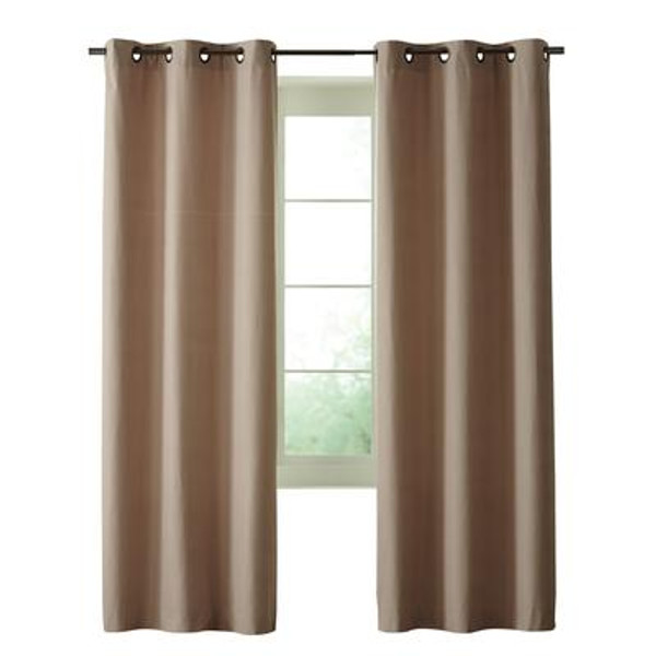 LANCASTER; Grommet; Taupe; 40 x 95