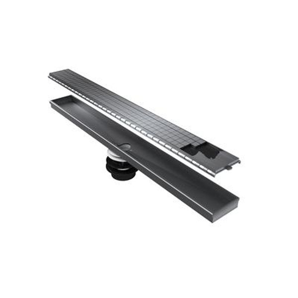 Tile-insert Linear Drain 48 Inch Length Create an invisible look by using your own tile