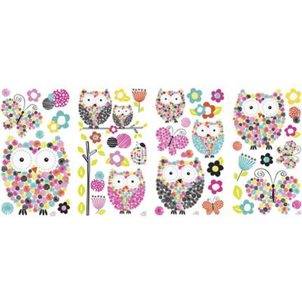 Prismatic Owls Peel & Stick Wall Decals