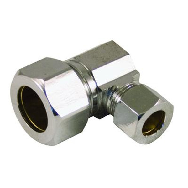 Supply Fitting 1/2 Inch Compression Angle Chrome Plated Brass Lead Free