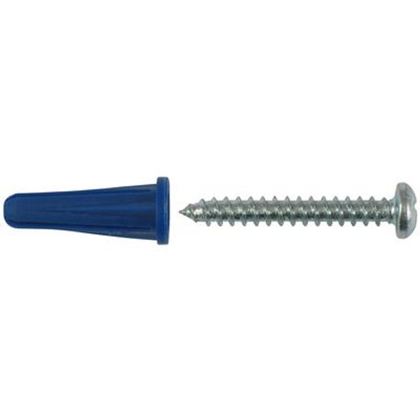 No.6-8 X 3/4 Inch. Plastic Anchors With Screws