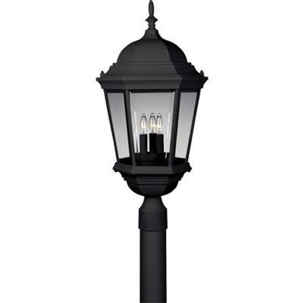 Welbourne Collection Textured Black 3-light Post Lantern