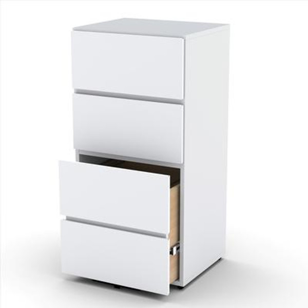 Blvd 3-Drawer Storage Unit with Filing Drawer from Nexera