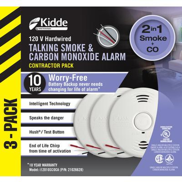 Worry Free Combination Alarms - 3 Pack