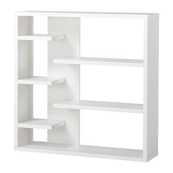 6 Shelf Storage Bookcase in White