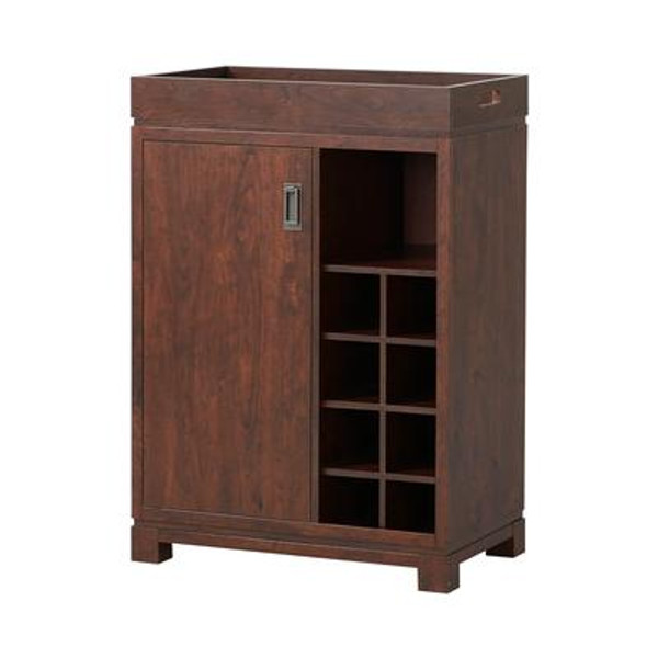 Wine Cabinet With Removable Tray in Brown