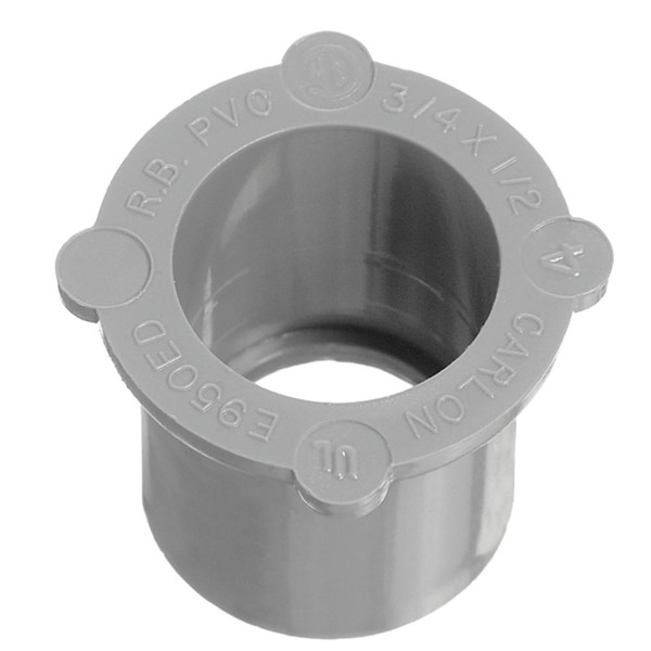 Schedule 40 PVC Reducing Bushing  1 Inch to 3/4 Inch