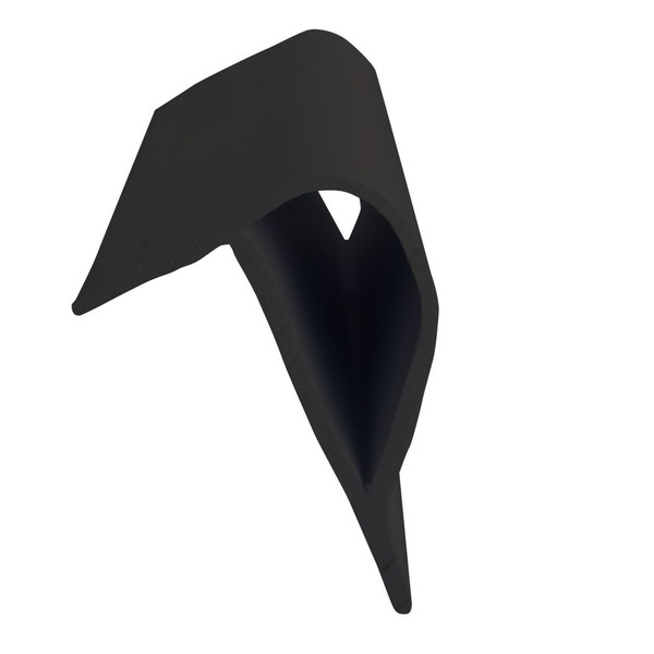 Slant "p" Profile, 24 feet/carton, Black