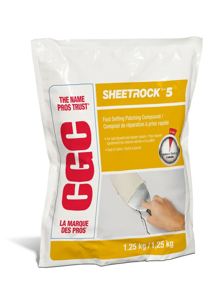 CGC Sheetrock 5 Setting-Type Joint Compound, 1.25 kg Bag