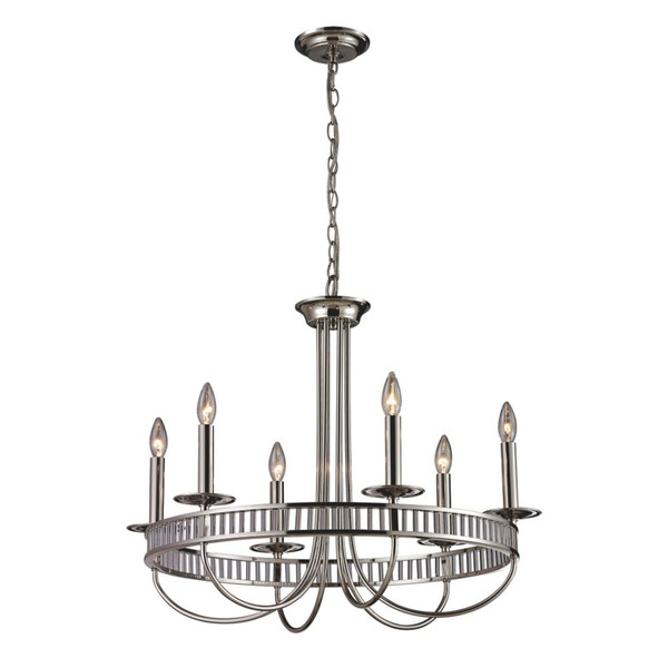 6- Light Chandelier In Polished Chrome