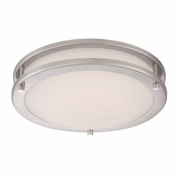 12in LED Flushmount, Brushed Nickel