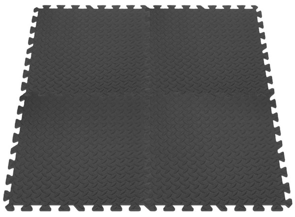 Connect-A-Mat Anti-Fatigue Interlocking Mats - Grey - 24 Inches x 24 Inches (4 pack)