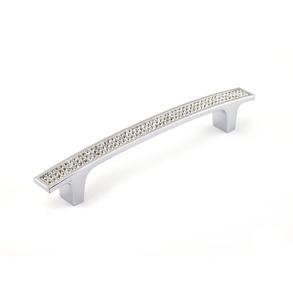 Contemporary Crystal Pull - Chrome, Crystal - 128 Mm C. To C.